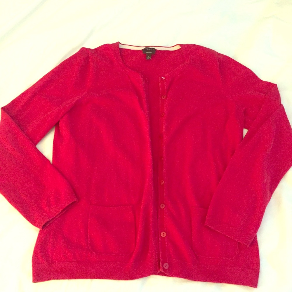 Lands’ End Pima Cotton cardigan sweater